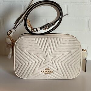 Coach Cream Star Quilted Crossbody Bag